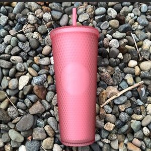Starbucks soft touch pink studded tumbler